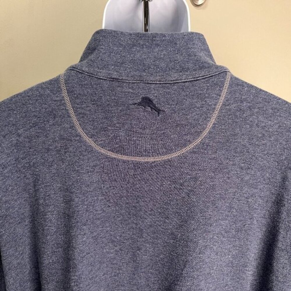 ⛳ Tommy Bahama Men’s Blue Long Sleeve 1/2 Zip Golf Sweater XL EUC ✨